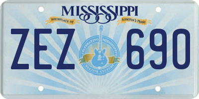 MS license plate ZEZ690