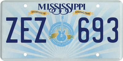 MS license plate ZEZ693