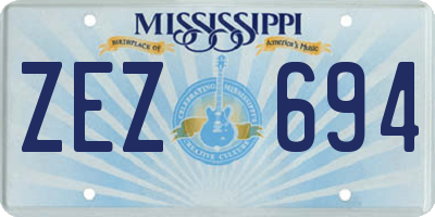 MS license plate ZEZ694