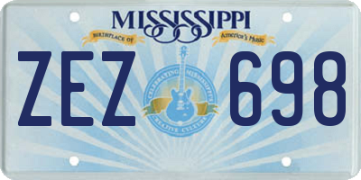 MS license plate ZEZ698