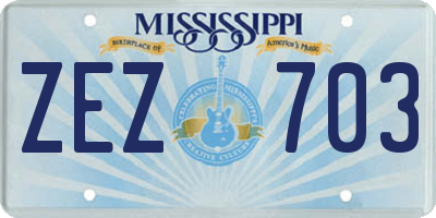 MS license plate ZEZ703
