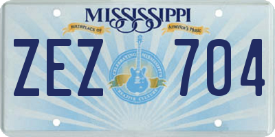 MS license plate ZEZ704
