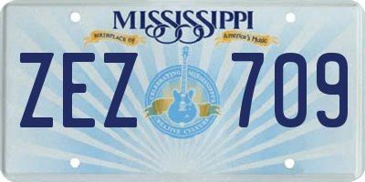 MS license plate ZEZ709