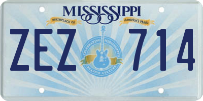 MS license plate ZEZ714