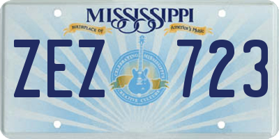 MS license plate ZEZ723