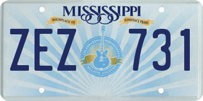 MS license plate ZEZ731