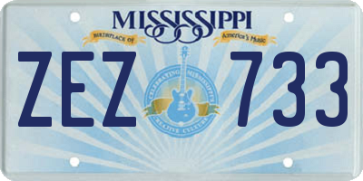 MS license plate ZEZ733
