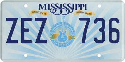 MS license plate ZEZ736