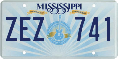 MS license plate ZEZ741