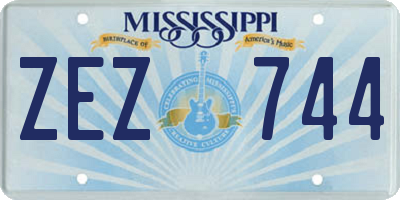 MS license plate ZEZ744