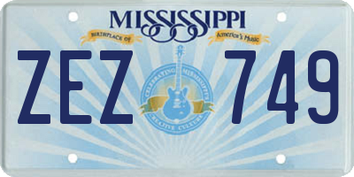 MS license plate ZEZ749