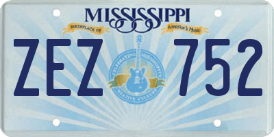 MS license plate ZEZ752