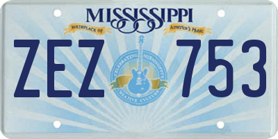 MS license plate ZEZ753