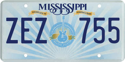 MS license plate ZEZ755