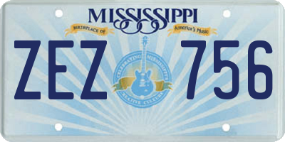 MS license plate ZEZ756