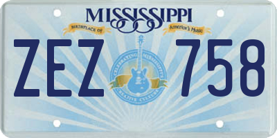 MS license plate ZEZ758
