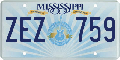 MS license plate ZEZ759