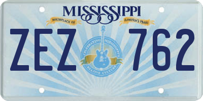 MS license plate ZEZ762