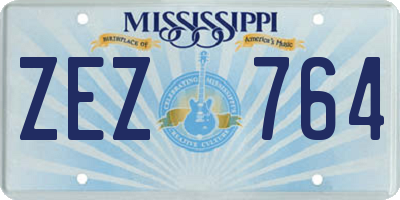 MS license plate ZEZ764