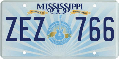 MS license plate ZEZ766