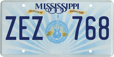 MS license plate ZEZ768