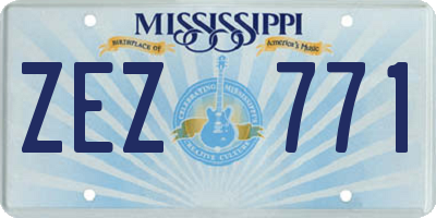 MS license plate ZEZ771