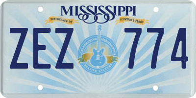 MS license plate ZEZ774