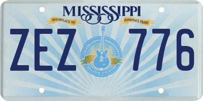 MS license plate ZEZ776