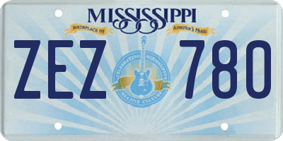 MS license plate ZEZ780