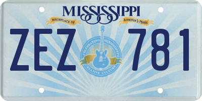 MS license plate ZEZ781