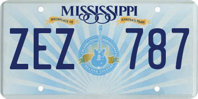 MS license plate ZEZ787