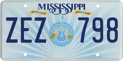 MS license plate ZEZ798