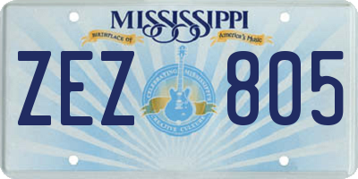 MS license plate ZEZ805
