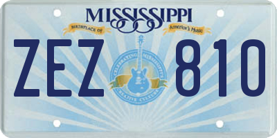 MS license plate ZEZ810