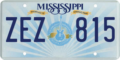 MS license plate ZEZ815