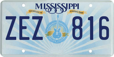 MS license plate ZEZ816