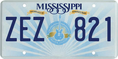 MS license plate ZEZ821