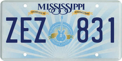 MS license plate ZEZ831