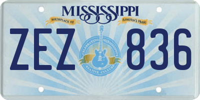 MS license plate ZEZ836