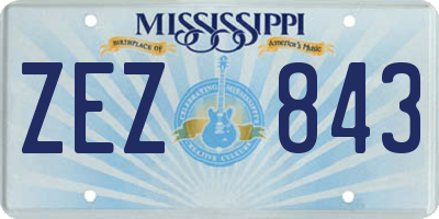 MS license plate ZEZ843