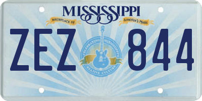 MS license plate ZEZ844
