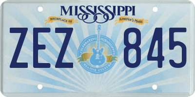 MS license plate ZEZ845