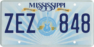 MS license plate ZEZ848