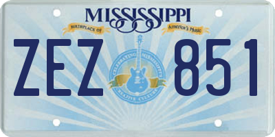 MS license plate ZEZ851