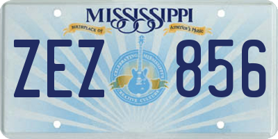 MS license plate ZEZ856