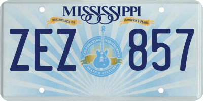 MS license plate ZEZ857