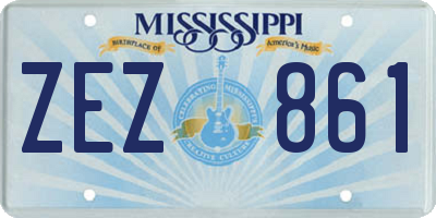 MS license plate ZEZ861