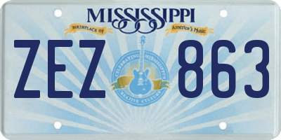 MS license plate ZEZ863
