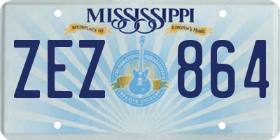 MS license plate ZEZ864