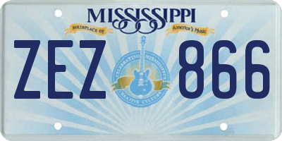 MS license plate ZEZ866